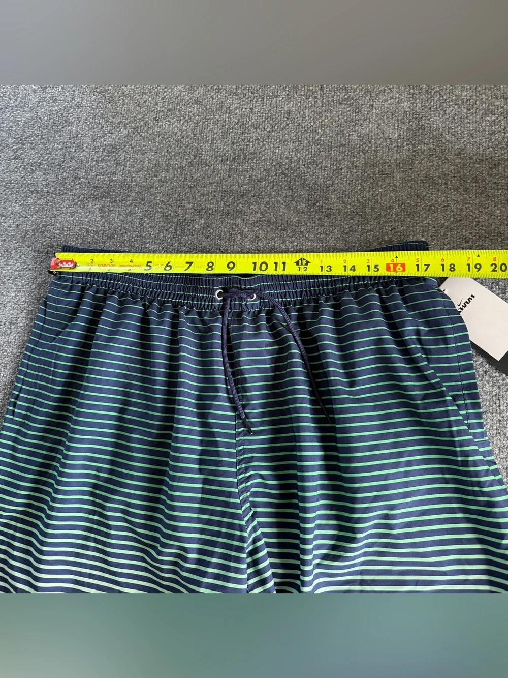 Men's Blue Striped Swim Trunks XXL NEW with Tags Beach Nautical Summer